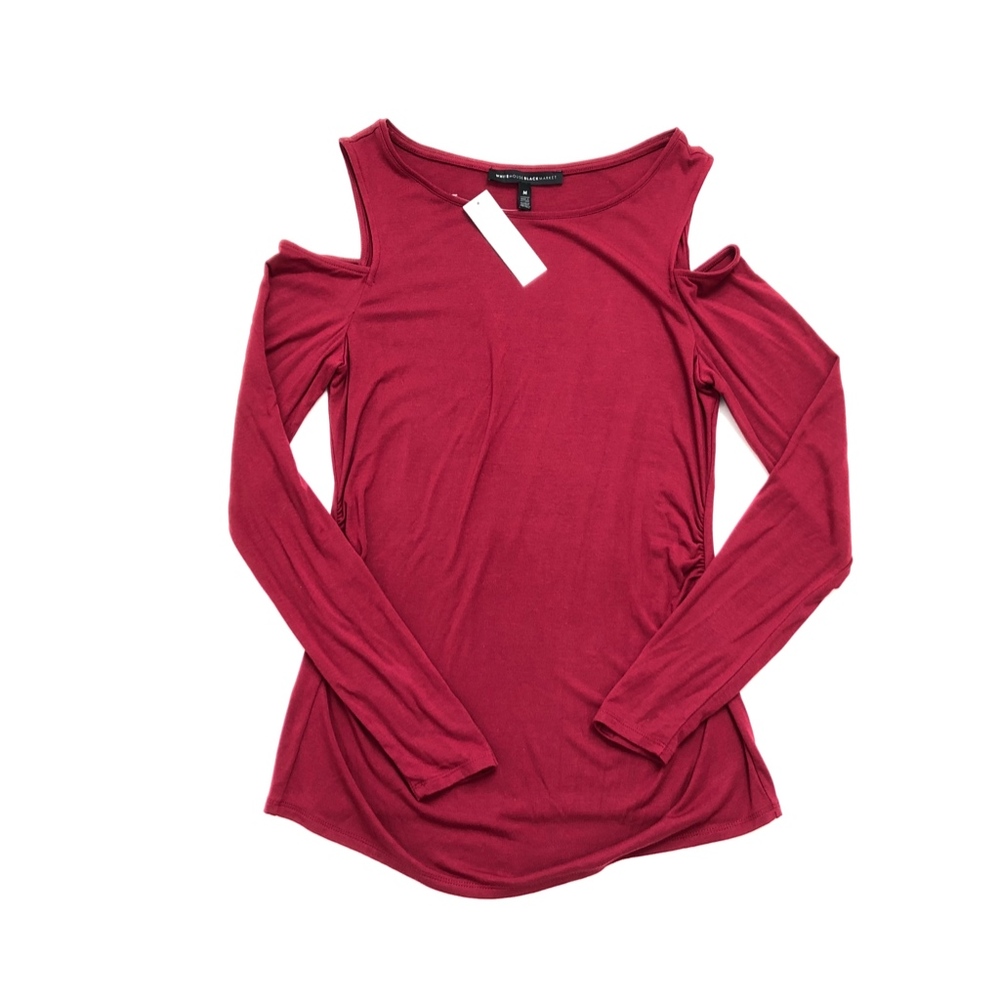 White House Black Market Peep Shoulder Top